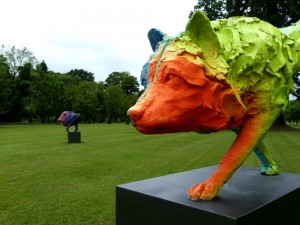 Le Loup et Le Lion - sculptures d'Olivier Courty - crédit photo Yseult Carré            