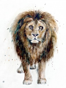 lion-de-jean-philippe-varin-jacana-en-sologne-aquarelle-pigments-naturels-copyright-yseult-carre