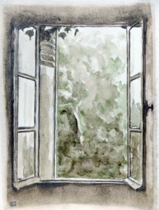 Le Molinié, fenêtre de ma chambre - Thédirac - Quercy 
